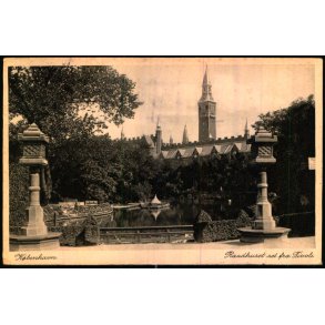 Kbenhavn -  Rdhuset set fra Tivoli - Rudolf Olsen  19 - Brugt