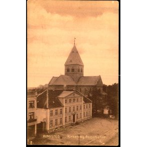 Ringsted - Kirken og Raadhuset - N.P.Hansen u/n - Ubrugt