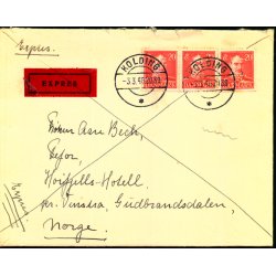 Expres Brev til Norge fra Kolding 3 - 3- 46  