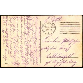 Feldpost - Wiisbaden  16 - 10 - 17  - Til ? ? - Billedside : Wiesbarden