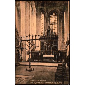 Aarhus Domkirke - Den syvarmede Lysestage og Alteret - F. Rybner 42323 - Ubrugt
