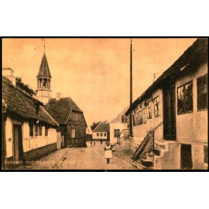 Gadeparti med det gamle Raadhus - Ebeltoft Bogh. E. 2 - Ubrugt