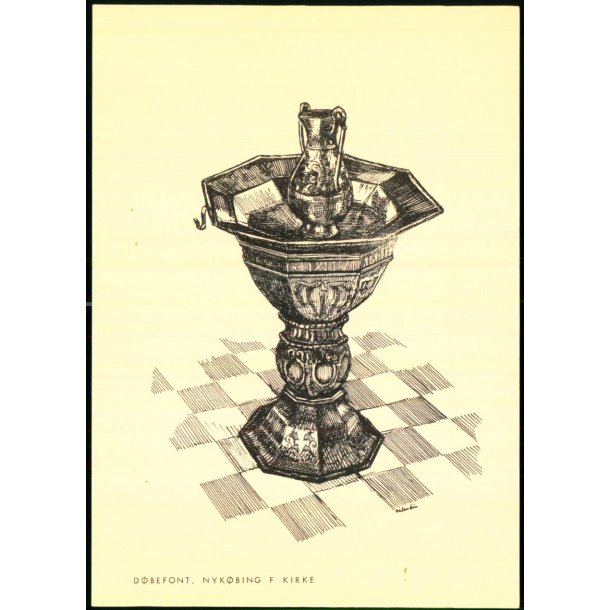 D�befont - Nyk�bing F. Kirke - Plantryk u/n - Ubrugt