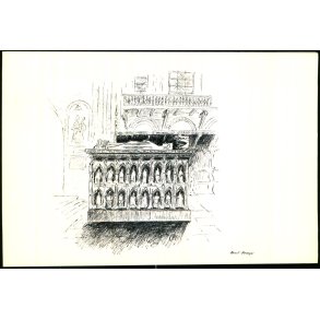 B. Hooge - Dobbeltkort af Hndvrkerhuset - Dronning Margrethes Sakofag i Roskilde Domkirke - Ubrugt