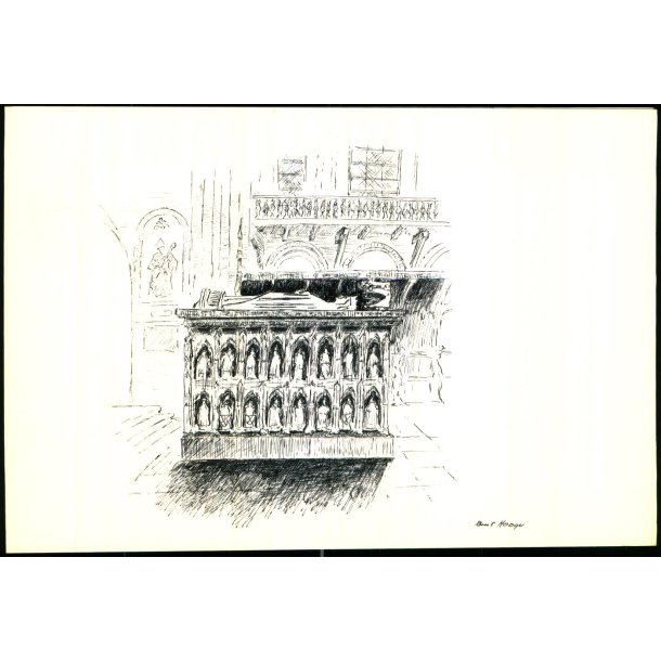 B. Hooge - Dobbeltkort af Hndvrkerhuset - Dronning Margrethes Sakofag i Roskilde Domkirke - Ubrugt