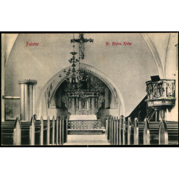 Nr. Alslev Kirke - Falster - W.K.F. 7052 - Ubrugt