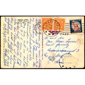 Efterporto - Postkort fra U.S.A.  til Danmark  12 - 8 - 1960 .