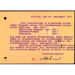 Censurpostkort fra Tyskland  13 - 9 - 41 - Til Svendborg