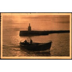 Skagen - Maaneskinsbillede - Havnen -  Skagen Kortforlag 28275 - Brugt