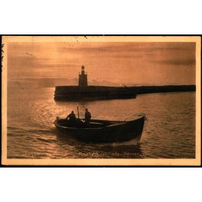 Skagen - Maaneskinsbillede - Havnen -  Skagen Kortforlag 28275 - Brugt