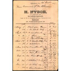 H. Nyboe - Herreekviperingshandler - K�benhavn 1891