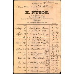 H. Nyboe - Herreekviperingshandler - K�benhavn 1891