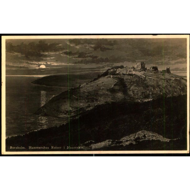 Bornholm - Hammershus Ruiner i Maaneskin - Colbergs Bogh. 3072 - Brugt