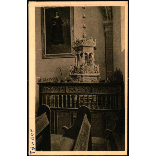 Tondern - Christkirche - Taufstein - J. B�dewadt 1921 - Ubrugt