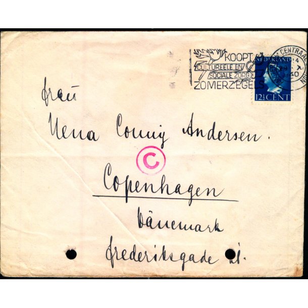 Censurbrev fra Holland  29 - 11 - 40 - Til Kbenhavn