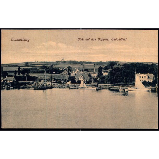 Sonderburg - Blick auf das D�ppler Schlachfeld - Alsen Buchhandlung 1513 - Ubrugt