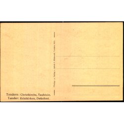 Tondern - Christkirche - Taufstein - J. B�dewadt 1921 - Ubrugt