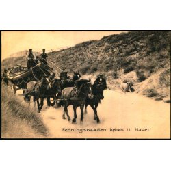 Redningsbaaden k�res til Havet - H. Riegels Bogh. 9965 - Ubrugt