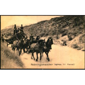 Redningsbaaden k�res til Havet - H. Riegels Bogh. 9965 - Ubrugt