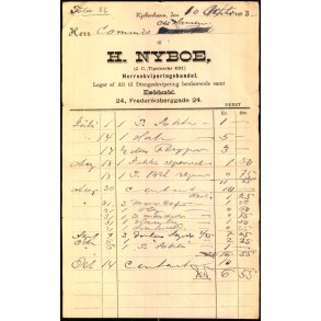 H. Nyboe - Herreekviperingshandler - K�benhavn 1893