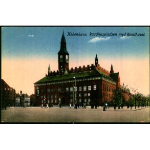 Kbenhavn -  Raadhuspladsen med Raadhuset - u/n - Ubrugt