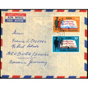 Luftpost Brev fra Kenya til Tyskland - 30 - 7 - 63