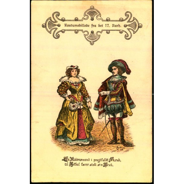 Kostumebillede fra det 17. Aarhundrede - u/n - Brugt