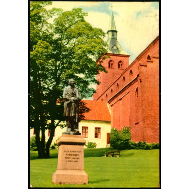 Odense - H.C. Andersens Statue ved Domkirken - "Anida" 5406 - Brugt