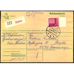 Adressekort fra Stenlse  - 7 kr. Rigsvben  16 - 8 - 78