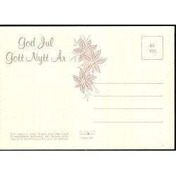 Jenny Nystrm - God Jul - Gott Nytt r - Alex Eliasson - Kopi af orginalt Maleri - u/n - Ubrugt