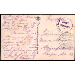 Feldpost - K.D. Feldpostxped. Ob  14 -1 -17 - Til Manifelde - Billedside : Russich Kirche