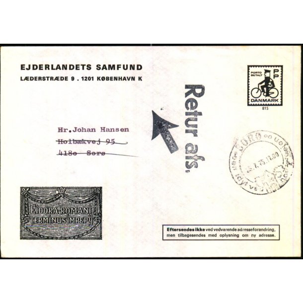 Brev - Retur - 25 - 7 - 75 - Brugt