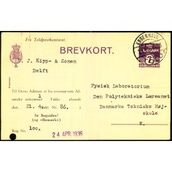 Toldpostkontoret - Kbh.V.  - u/n - Brugt. - Arkivhul !