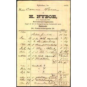 H. Nyboe - Herreekviperingshandler - K�benhavn 1892