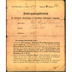 Indtegningsbeviis - Carl August Ferdinand Jensen - 1846