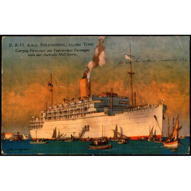 R.M.S. Stratheden - P&O Line - u/n - Brugt - Svagt Hjrne !