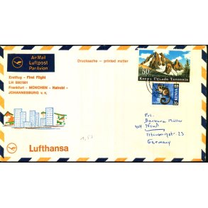 Luftpost Brev fra Kenya til Tyskland - 1968