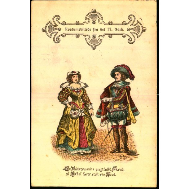Kostumebillede fra det 17. Aarhundrede - u/n - Brugt