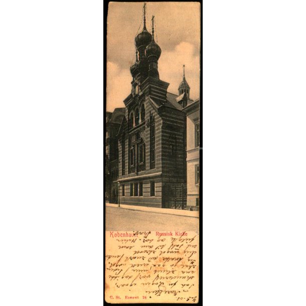 Kbenhavn - Russisk Kirke - C. St. 24- Brugt - Halvt kortfornat !