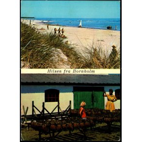 Hilsen fra  Bornholm - Snogebk - Sildergeri - Rudolf Olsen 1560 - Brugt