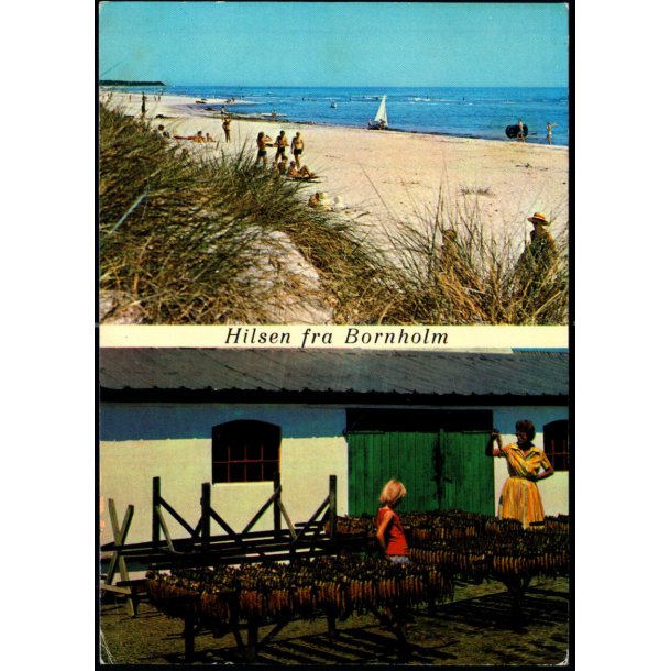 Hilsen fra  Bornholm - Snogebk - Sildergeri - Rudolf Olsen 1560 - Brugt