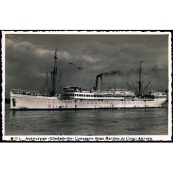 Antwerpen - S:S. "ELISABETHVILLE" - Compagnie Belge Maritime du Congo -  Fotokort 65e - Ubrugt