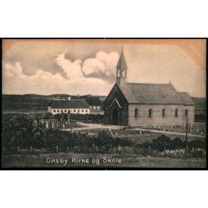 Oksby Kirke og Skole - P.Pedersen u/n - Ubrugt