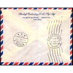 Luftpost Brev fra Syd Afrika - Express -- 8 - 6 - 66 - Stempler bag.