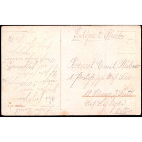 Feldpost Kurta - Ubrugt - Til Osten . - Billedside . Libesgaben