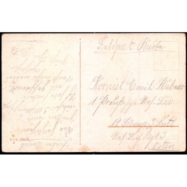 Feldpost Kurta - Ubrugt - Til Osten . - Billedside . Libesgaben