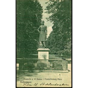 Kbenhavn - Frederik VI  Statue i Frederiksberg Have - Sk.B. & Kf. 15 - Brugt