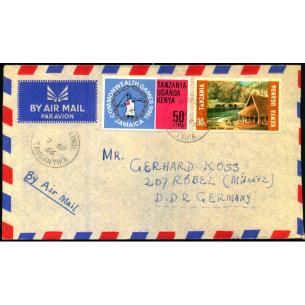 Luftpost Brev fra Kenya til st Tyskland - 2 - 9 - 66