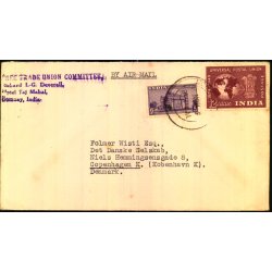 Luftpost Brev fra Indien til Danmark - 14 - 11 - ?
