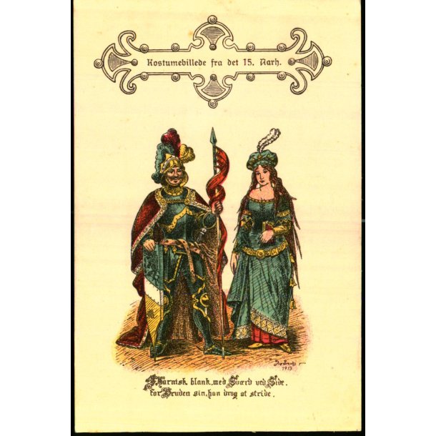 Kostumebillede fra det 15. Aarhundrede - u/n - Brugt